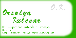 orsolya kulcsar business card